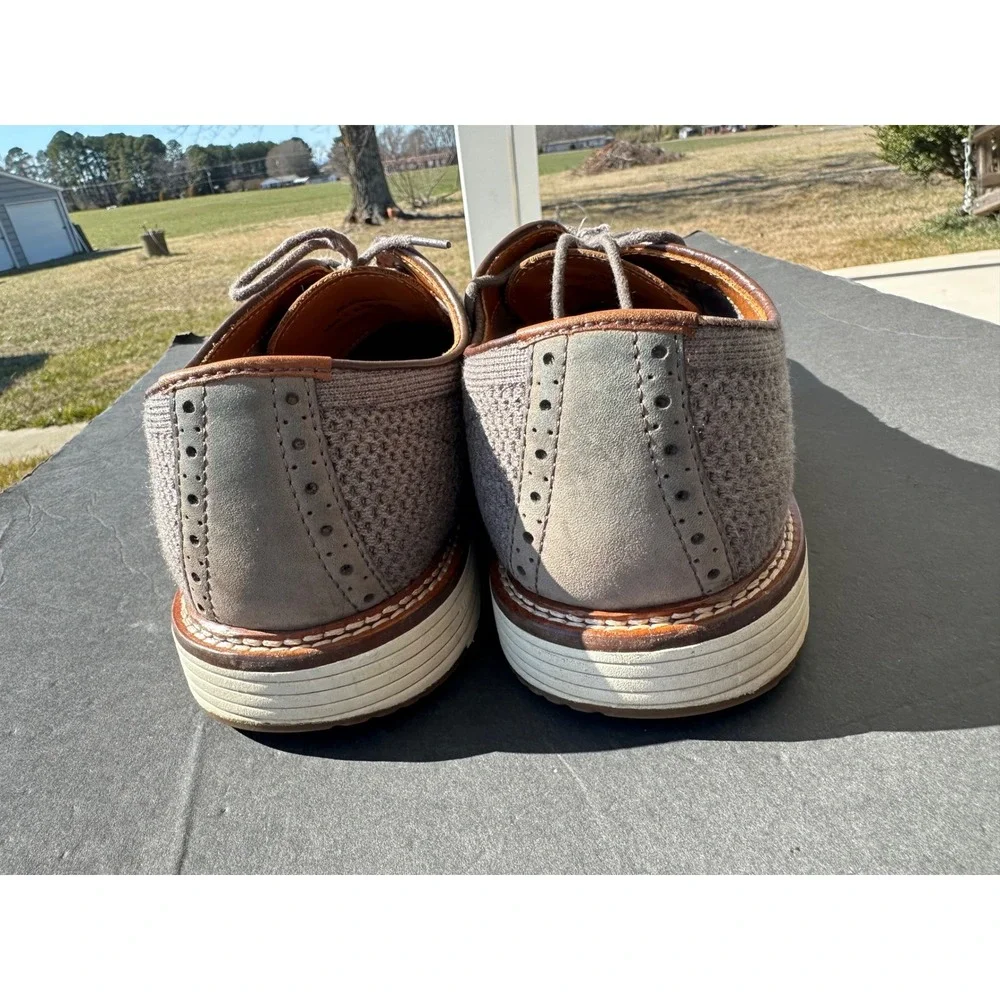 Johnston & Murphy McGuffey Knit Wingtip Oxford Grey Mens 9.5M 20-5368‎